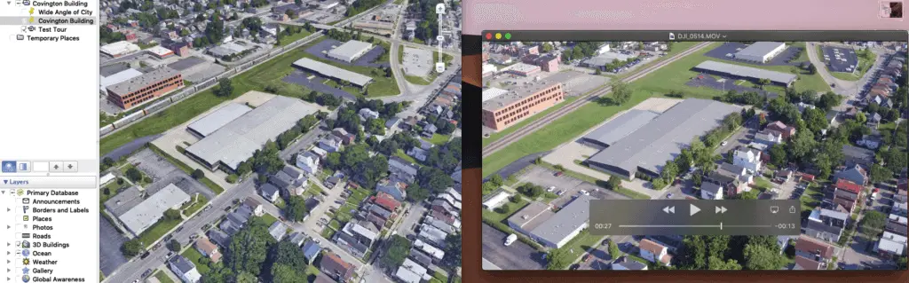 Google Earth drone transition